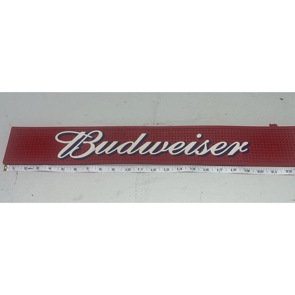 Budweiser Red Rubber Bar Runner Drip Mat
